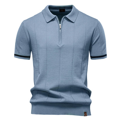 Reißverschluss-Poloshirt